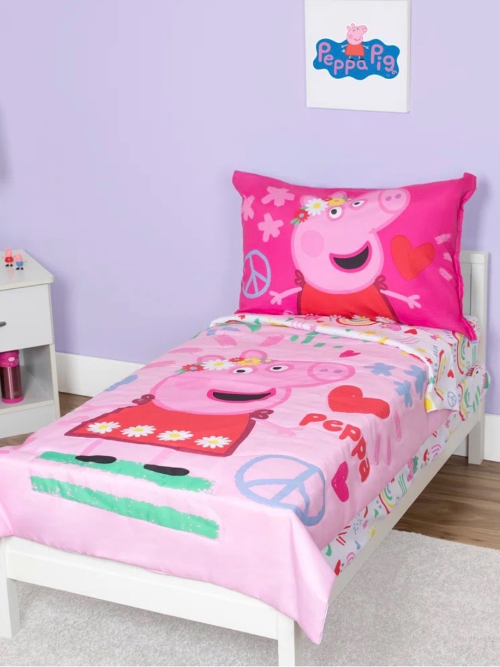 Peppa Pig 4-piece Toddler Bed Set
